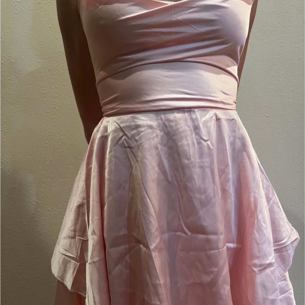 Pink Satin Dress